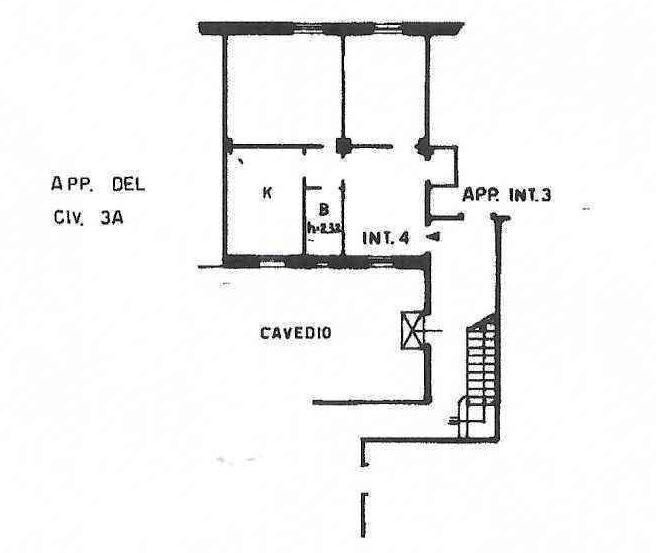Trilocale all'asta via Marassi, Genova (zona Marassi) - planimetria 1