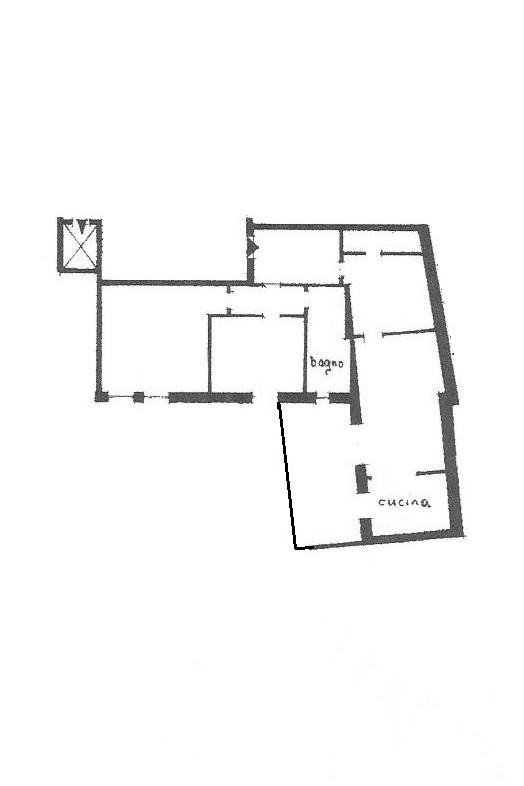 Four-room apartment salita della Provvidenza, 6, Genova (neighborhood Principe) - floor plans 1