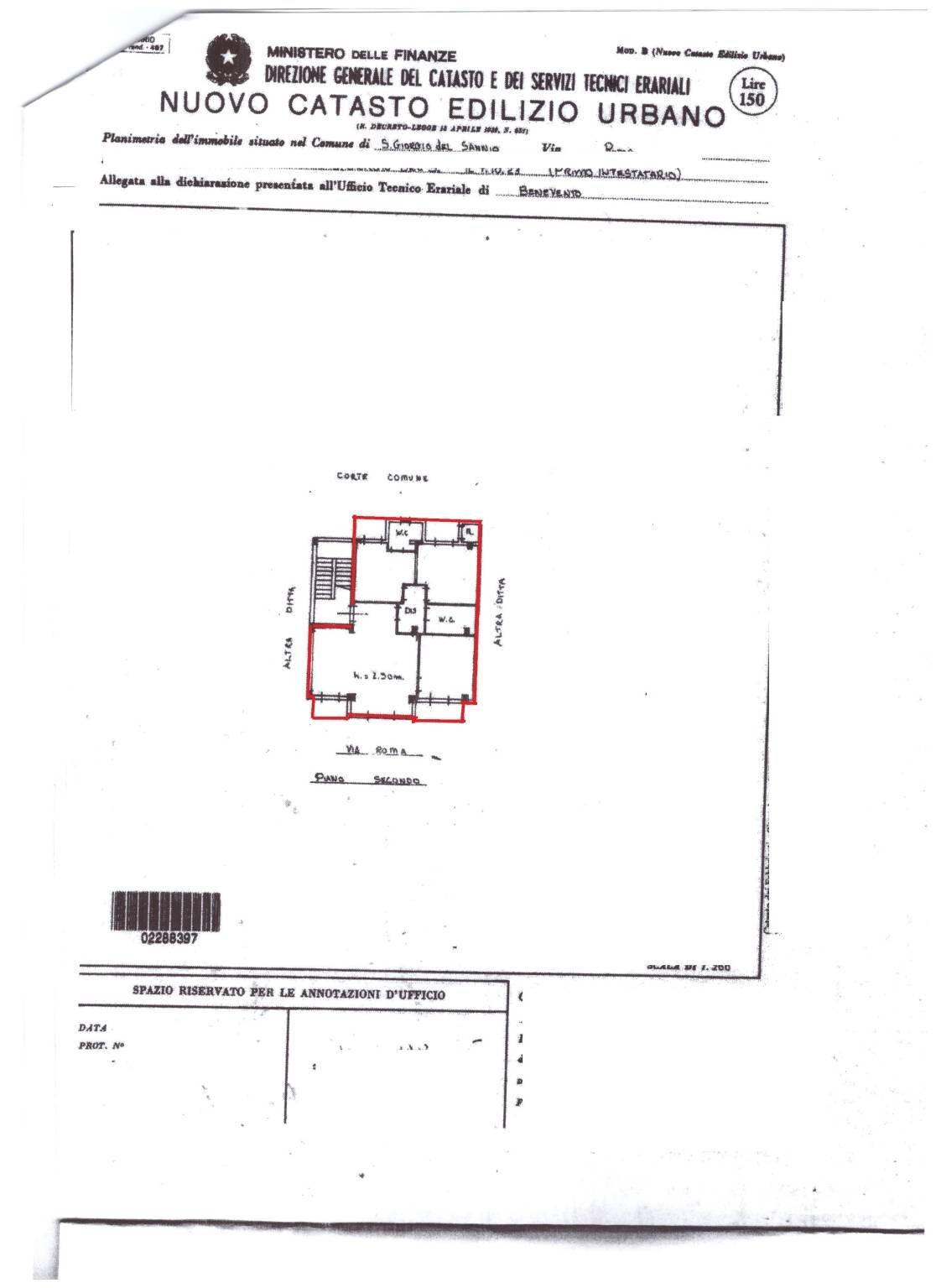 Three-room apartment via Roma, San Giorgio del Sannio - floor plans 1