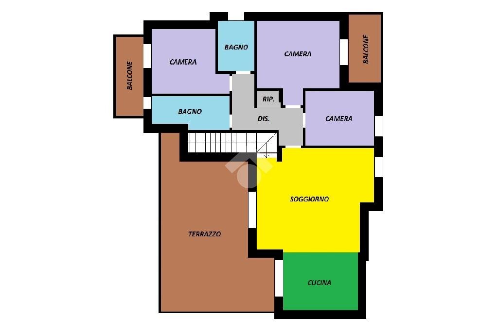 Four-room apartment Via Rita Levi Montalcini, Cassano d'Adda - floor plans 1