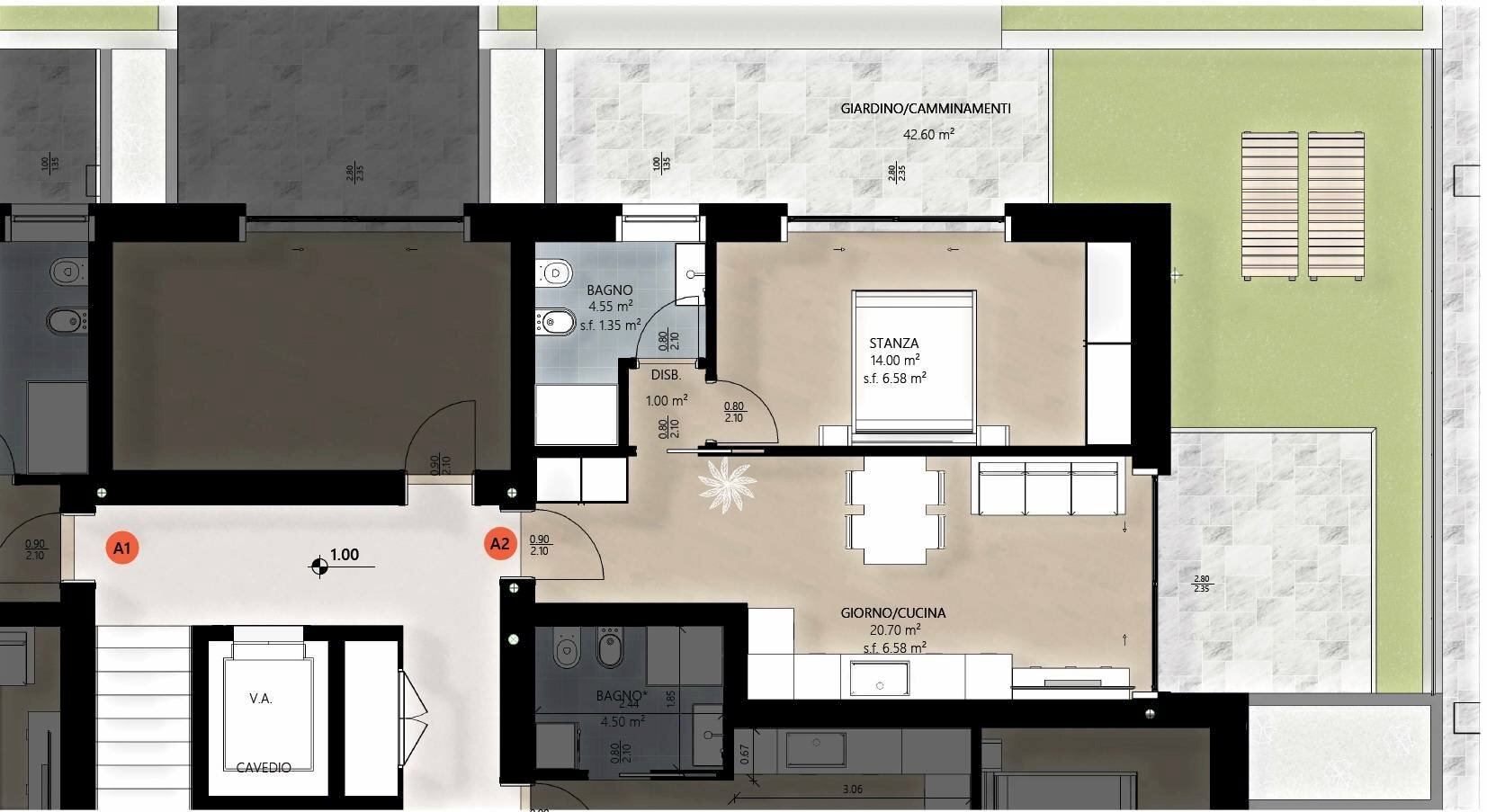 Two-room apartment Via Verruca, Trento - photo 1