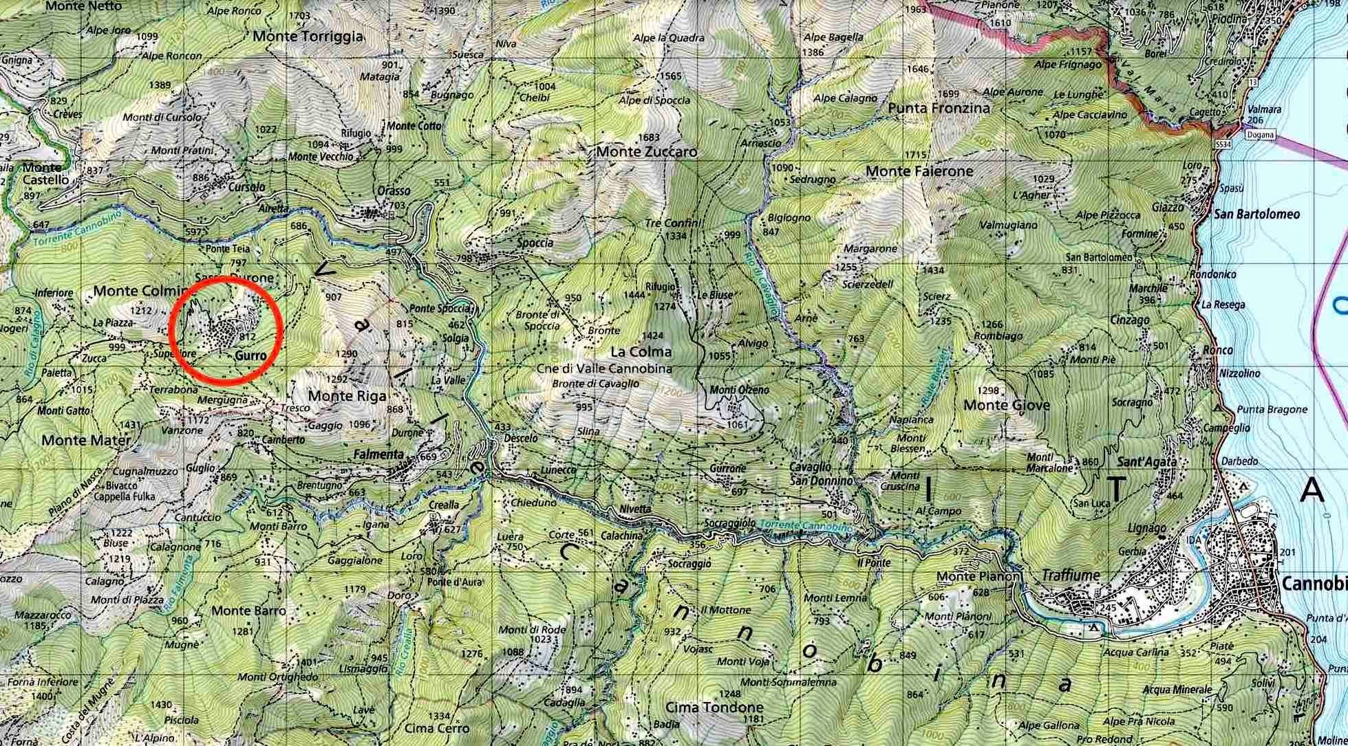 Casa indipendente via Falmenta, Gurro - planimetria 1