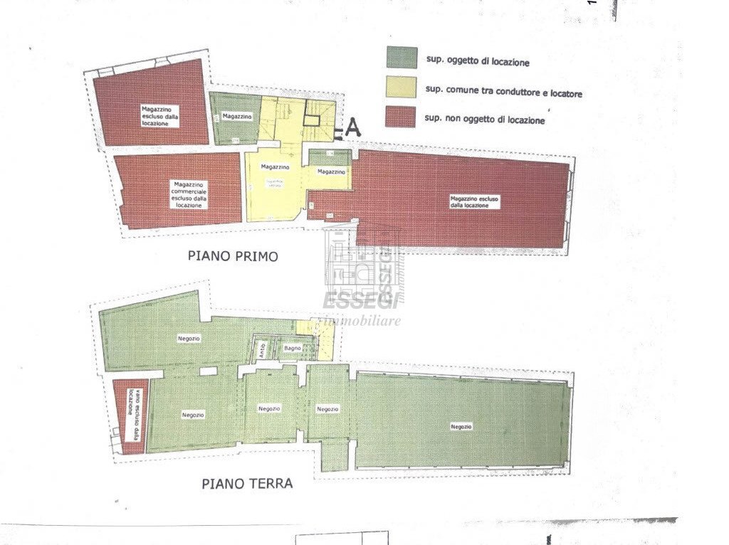 affittasi fondo commerciale di ampie dimensionid1 - Locale Commerciale Piazza Napoleone, Lucca - planimetria 1