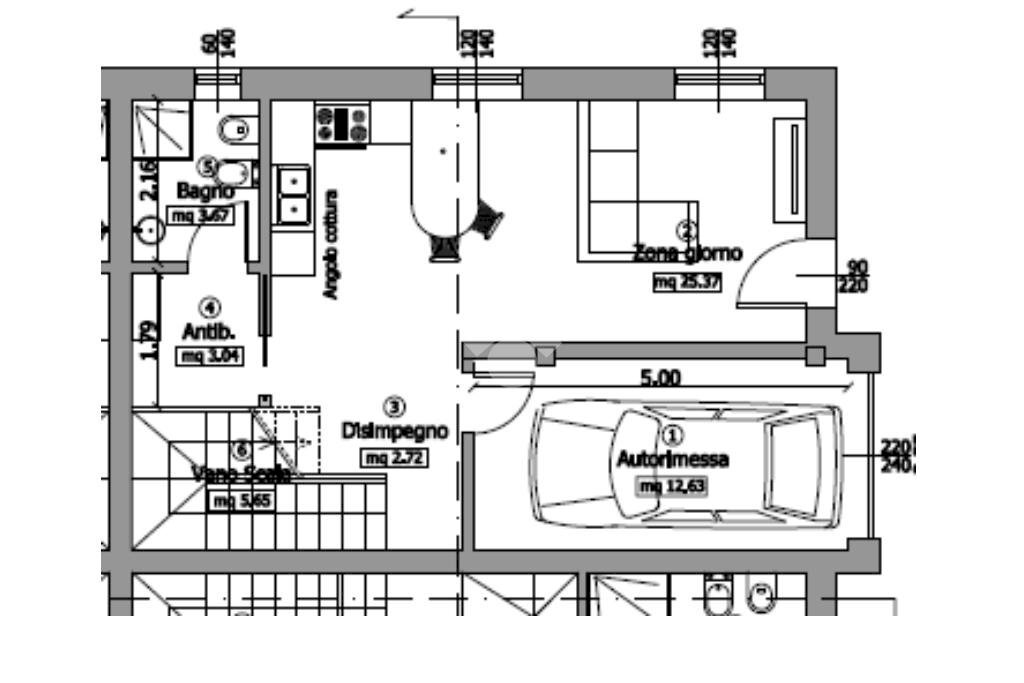 Terraced Villa Via Tondelli, San Prospero - floor plans 1
