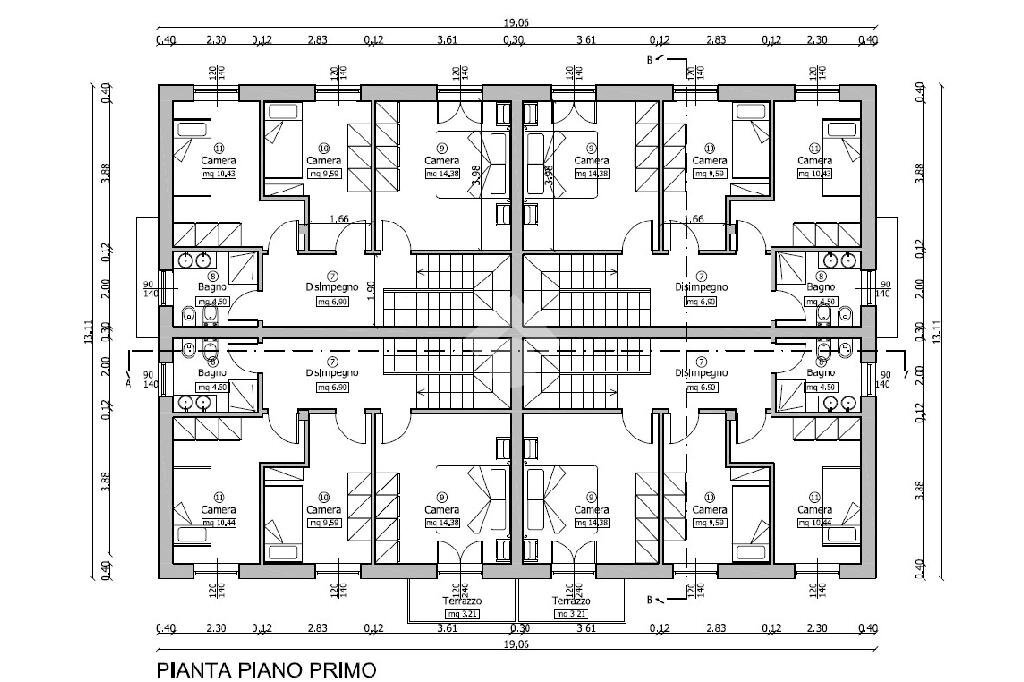 Villa a Schiera Via Tondelli, San Prospero - planimetria 1