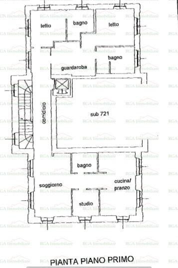 Attic viale Vittorio Emanuele II, Bergamo - floor plans 1