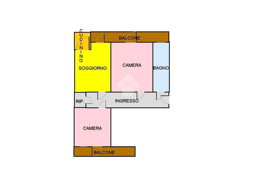 Three-room apartment Corso nazioni unite, Ciriè - floor plans 1