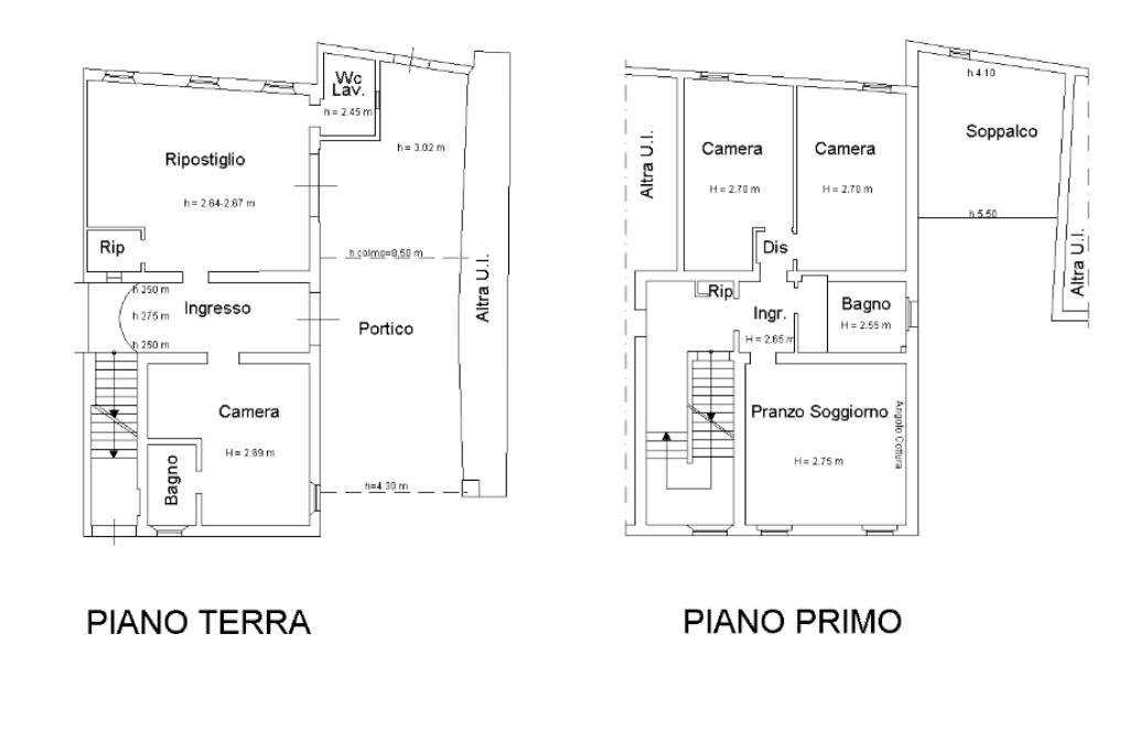 Casa semi indipendente Via I maggio, Bibbiano - planimetria 1