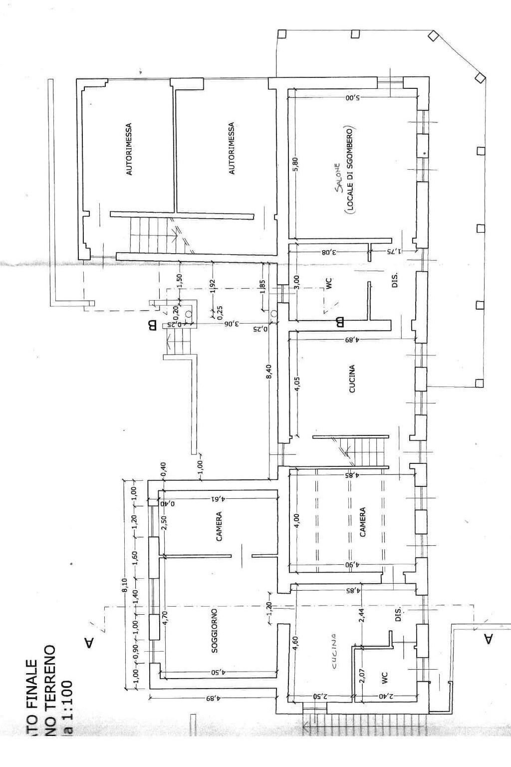 Villa Regione Tetti Gribaudo, 5, Sciolze - planimetria 1