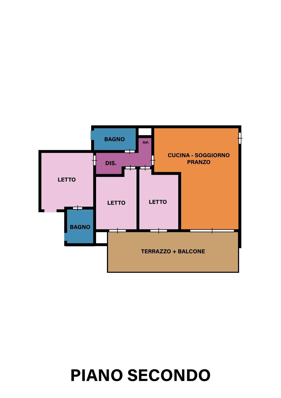 Appartamento viale Italia, Forlì - planimetria 1