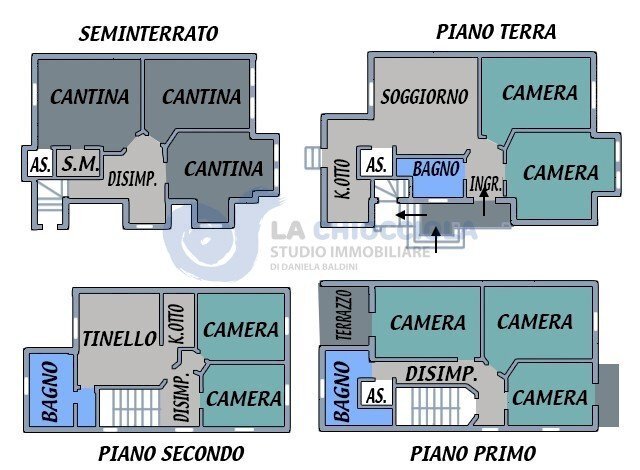 planimetria - Villa Bologna - floor plans 1