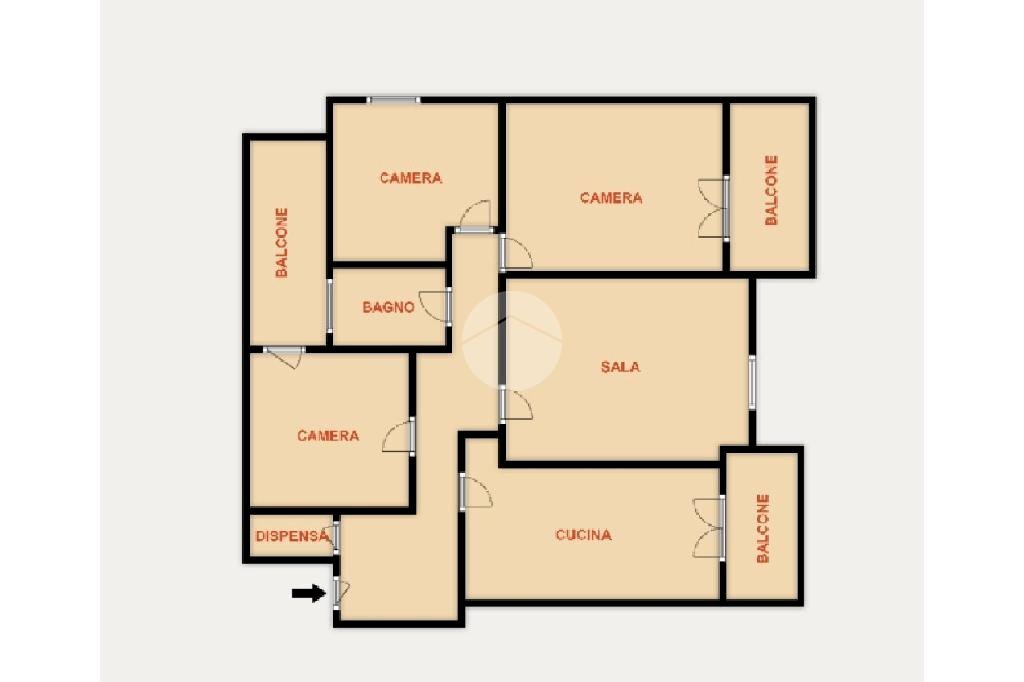 Apartment Via sapello, Genova (neighborhood Prà) - floor plans 1