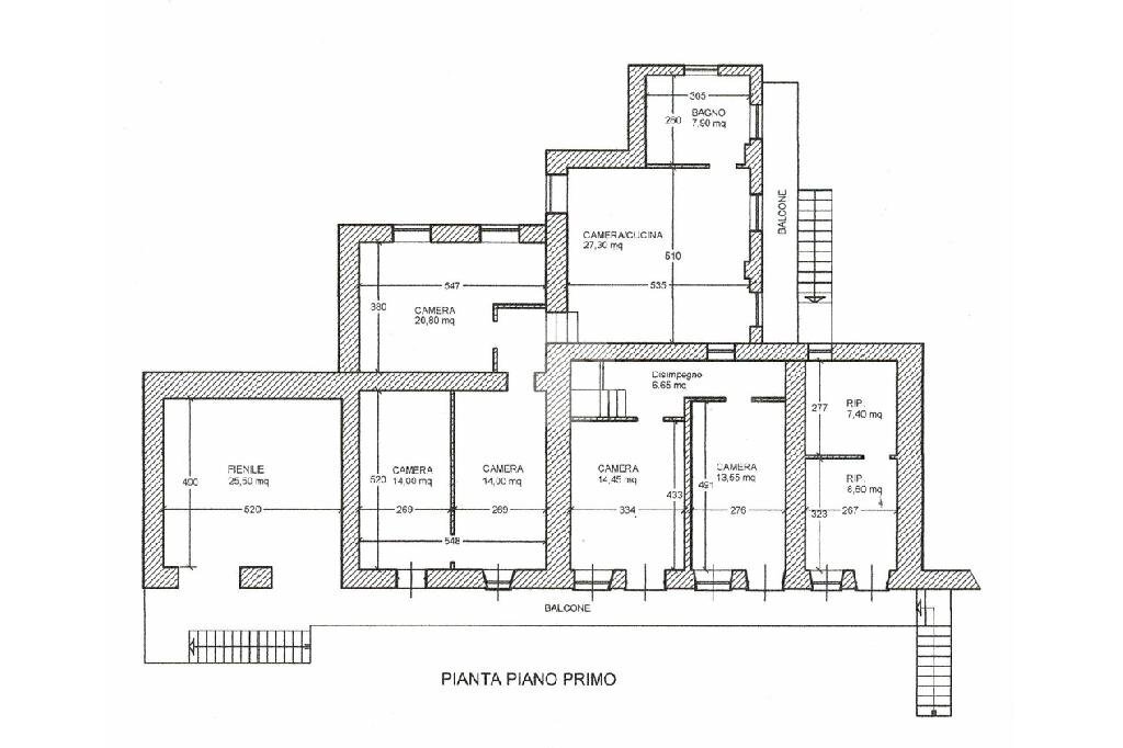 Semi-detached house Borgata Pianca, Trana - floor plans 1