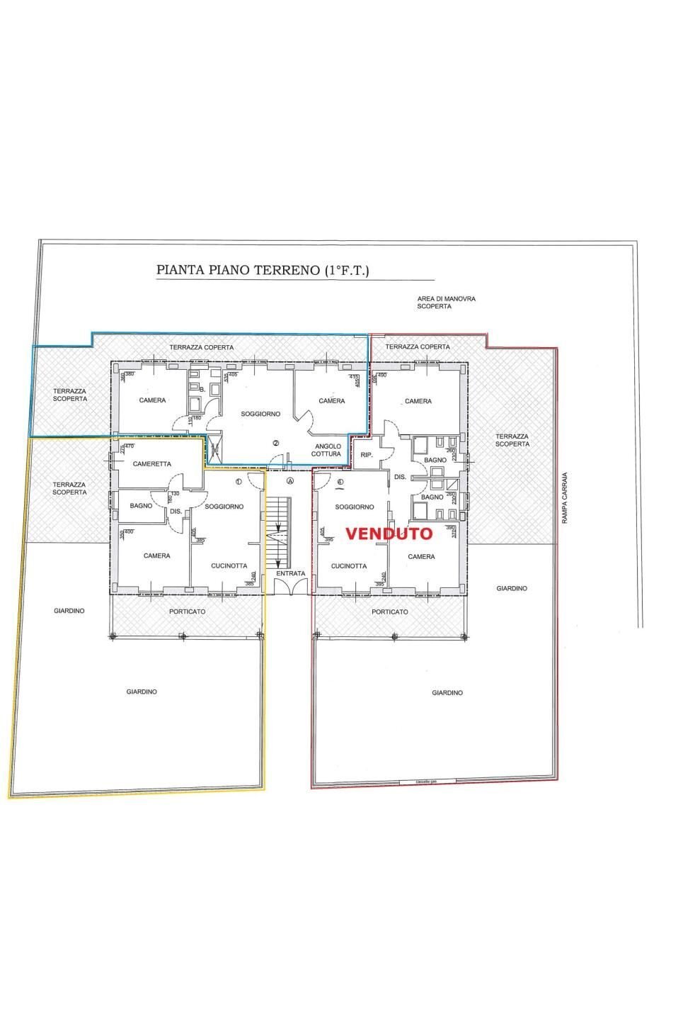 Trilocale via Valerio, Carmagnola - planimetria 1