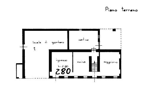 Planimetria Piano Terra - Cascina via Vanara, 2-28, Cortazzone - planimetria 1