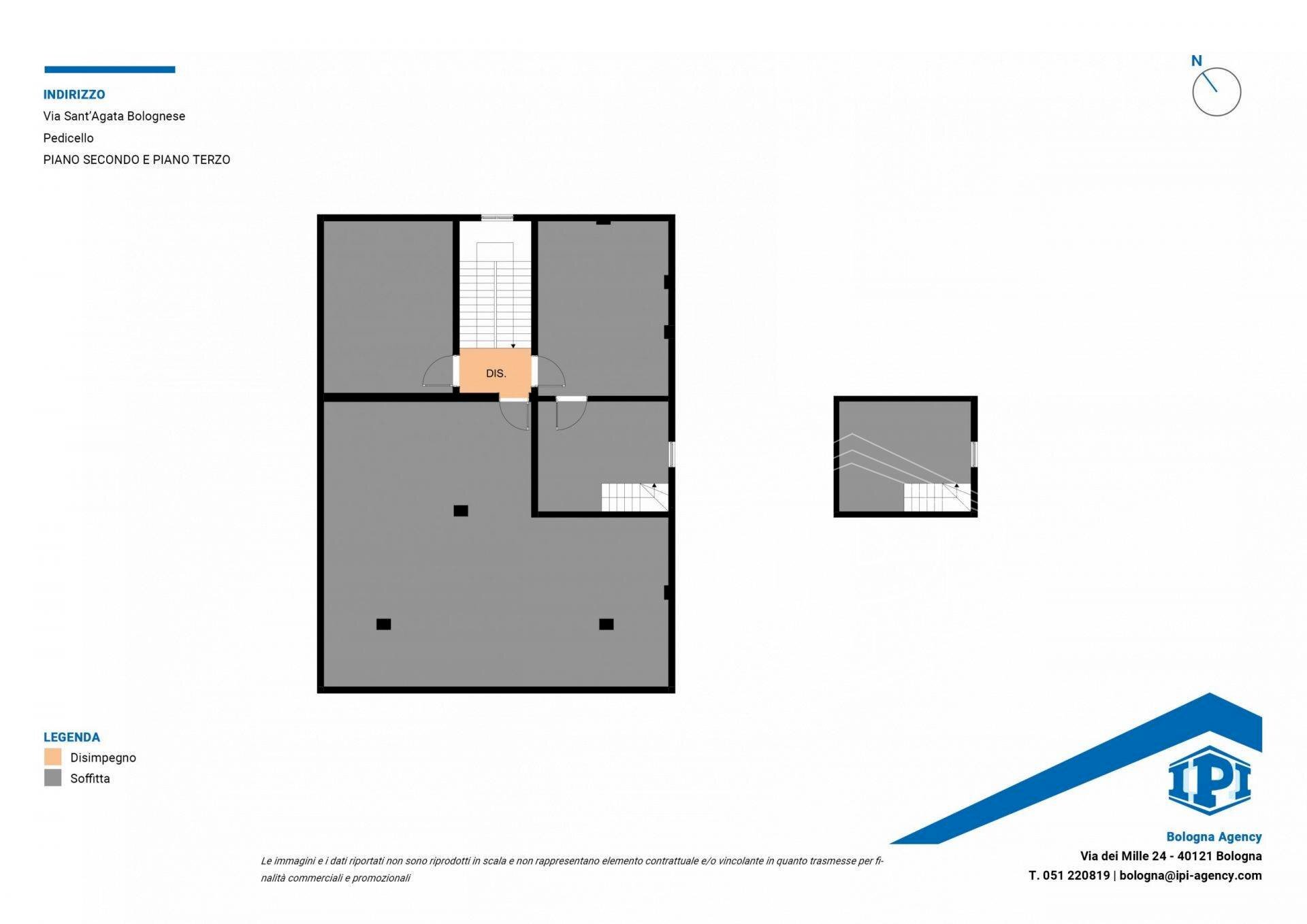 Porzione di casa Via Pedicello, Sant'Agata Bolognese - planimetria 1