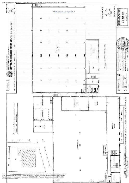 Locale Commerciale Via Trento 30, Fabbrico - planimetria 1