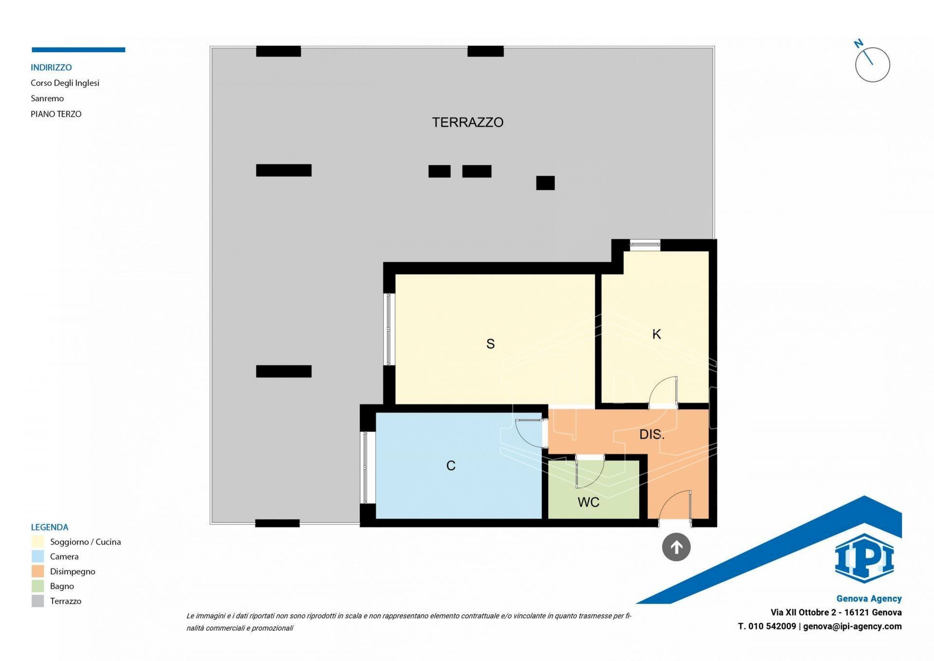 Trilocale Corso degli Inglesi, Sanremo - planimetria 1