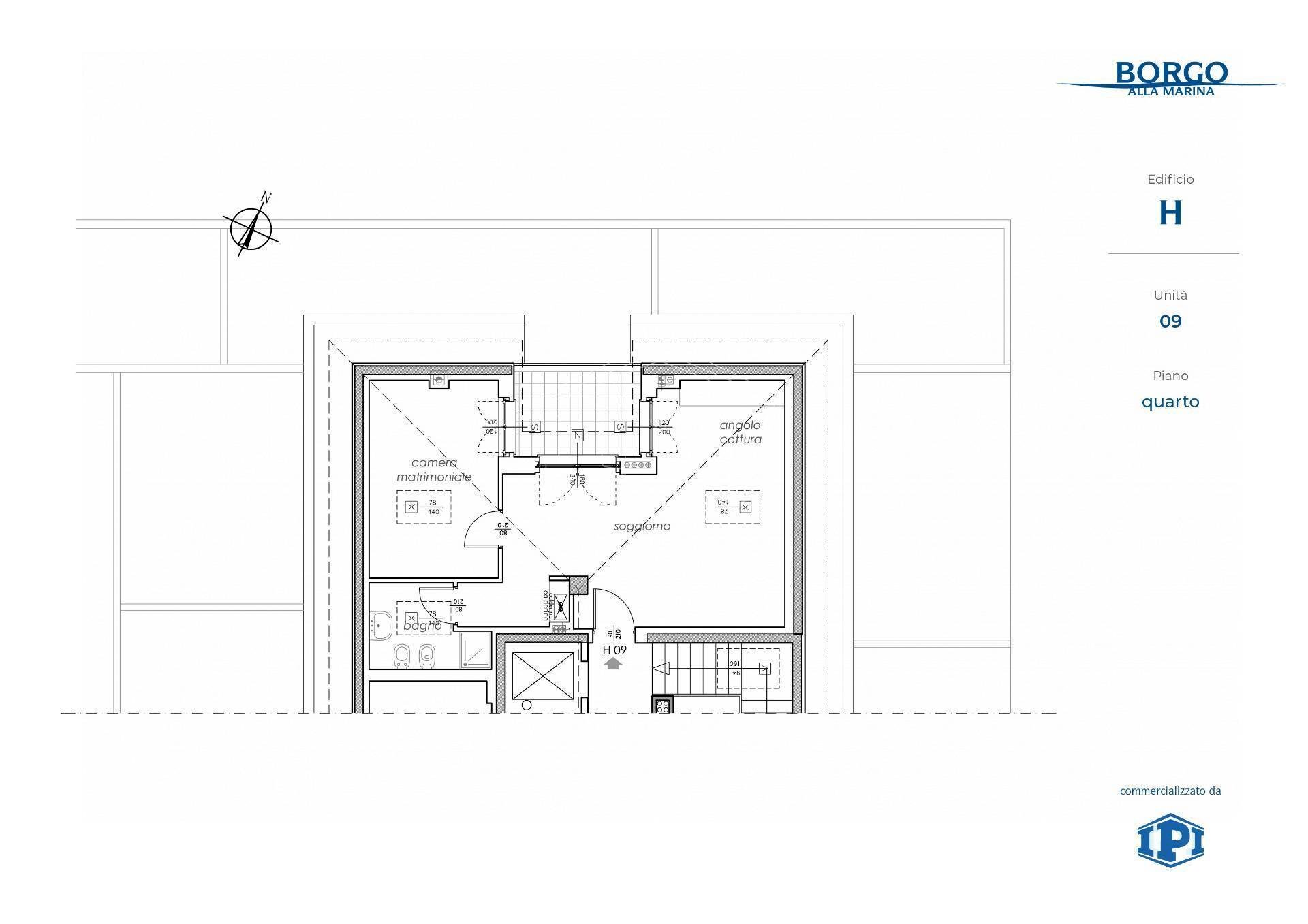 Two-room apartment Via Luigi Cibrario, Genova (neighborhood Sestri Ponente) - floor plans 1