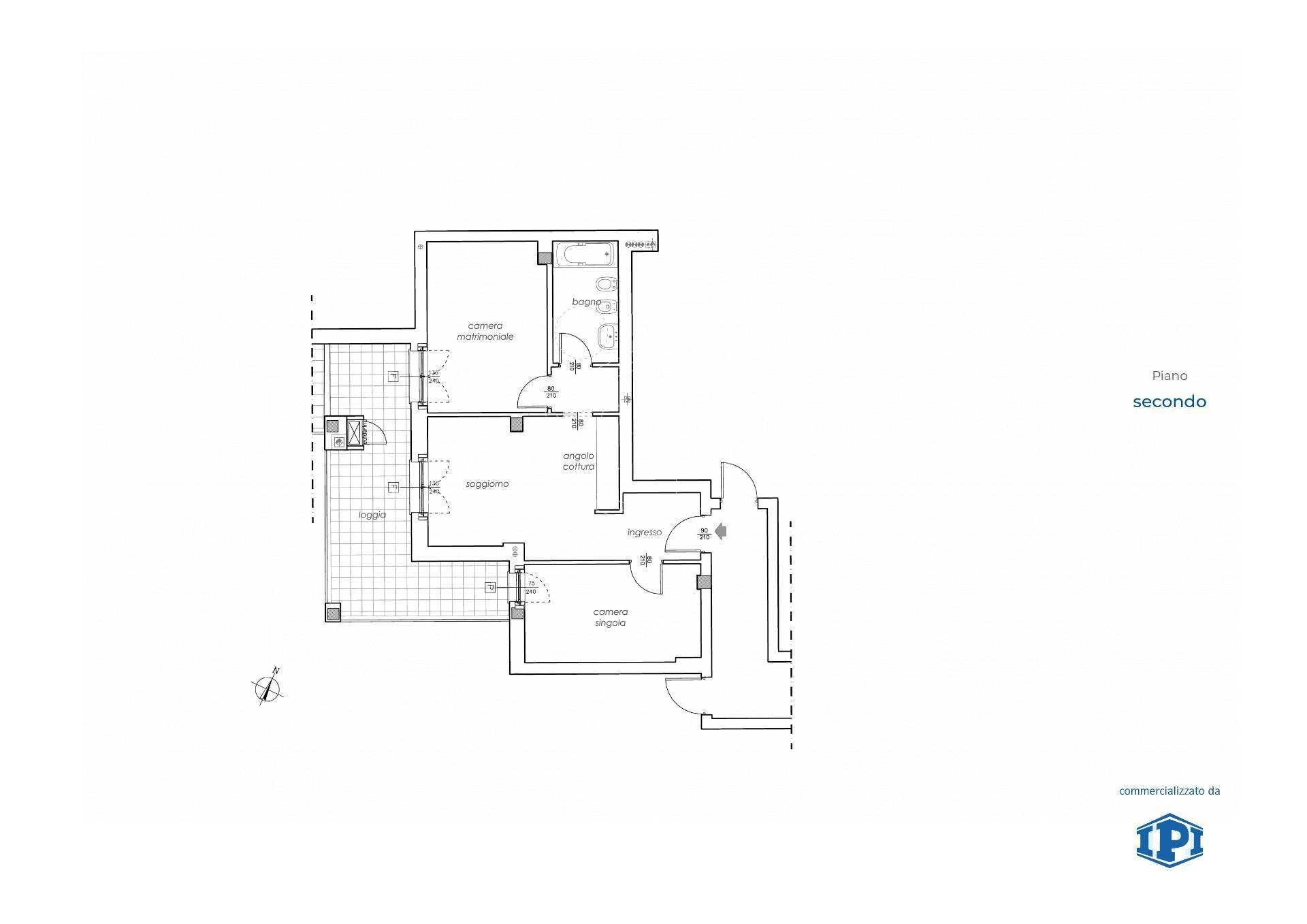 Trilocale Via Luigi Cibrario, Genova (zona Sestri Ponente) - planimetria 1