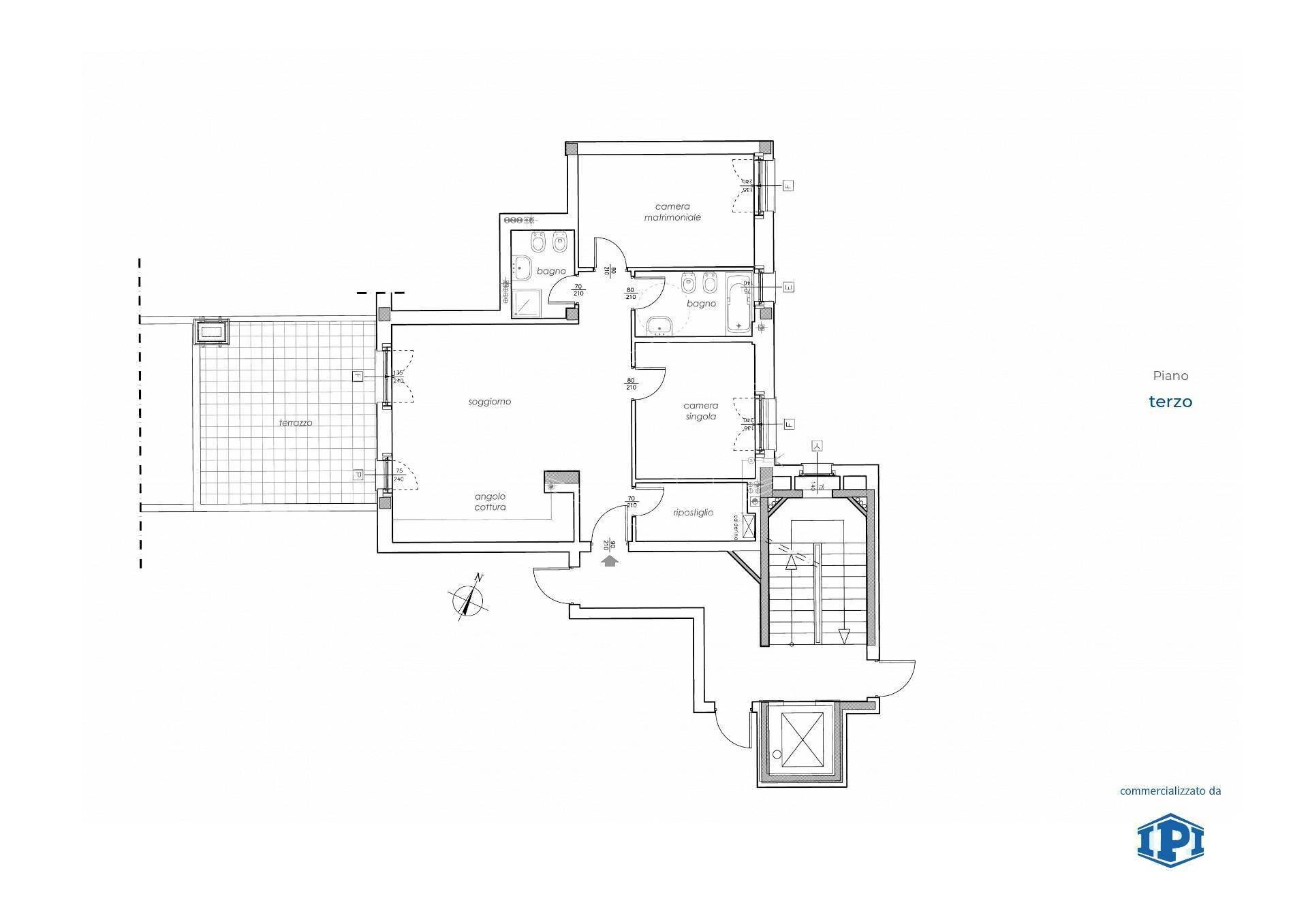Apartment Via Luigi Cibrario, Genova (neighborhood Sestri Ponente) - floor plans 1