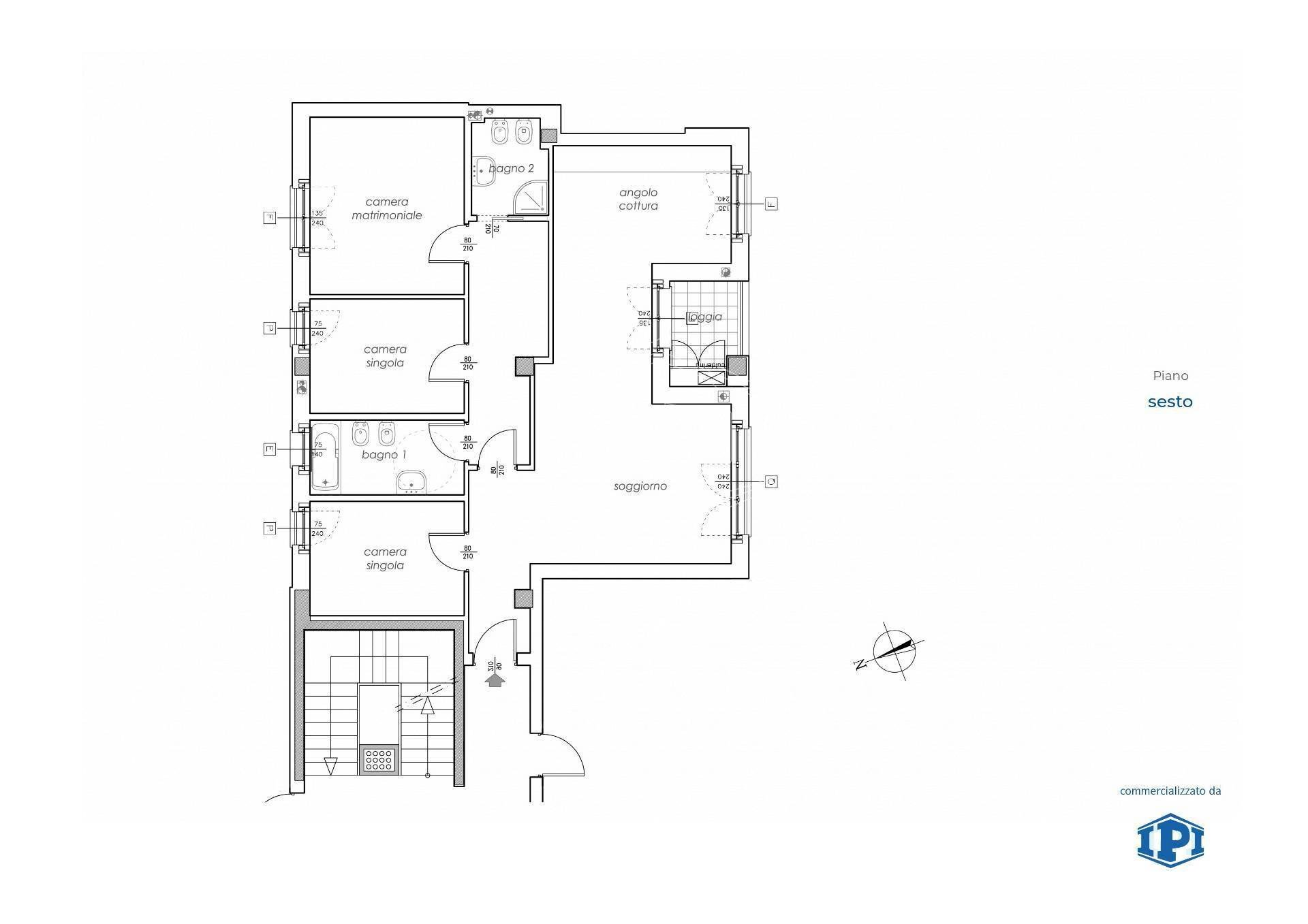Apartment Via Luigi Cibrario, Genova (neighborhood Sestri Ponente) - floor plans 1