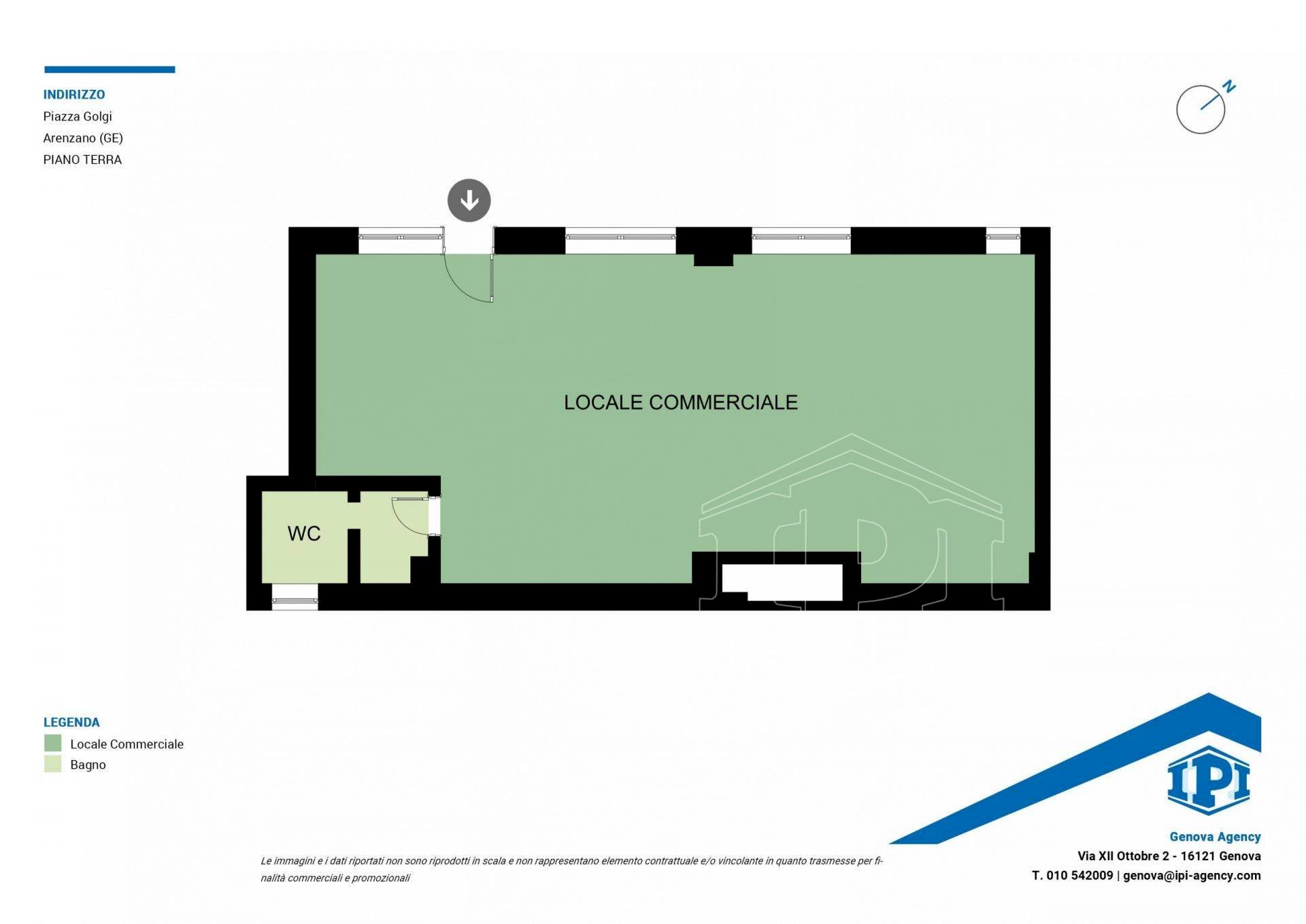 Negozio Piazza Camillo Golgi, Arenzano - planimetria 1