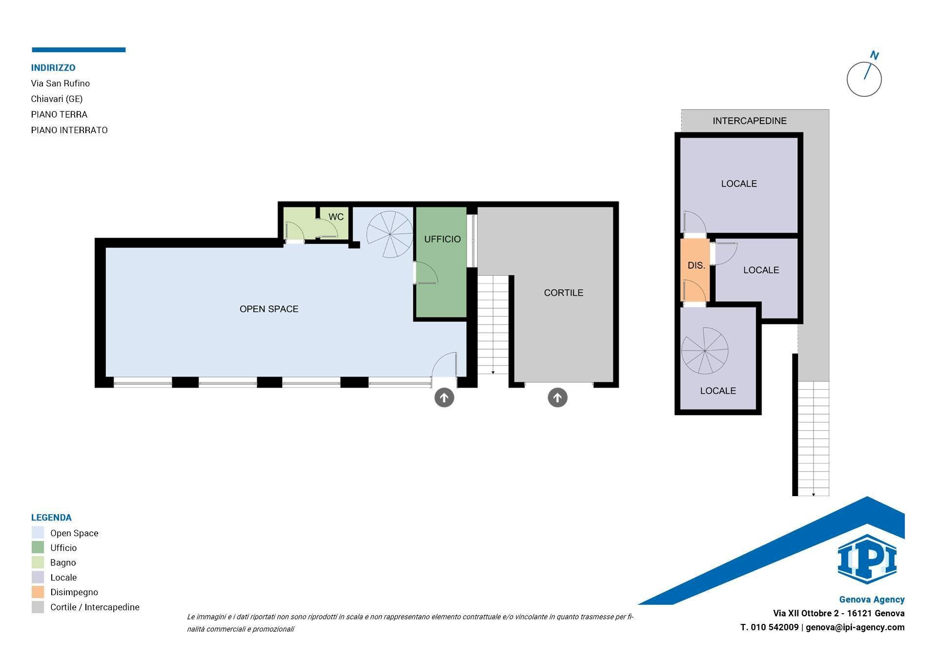 Locale Commerciale Via San Rufino, Chiavari - planimetria 1