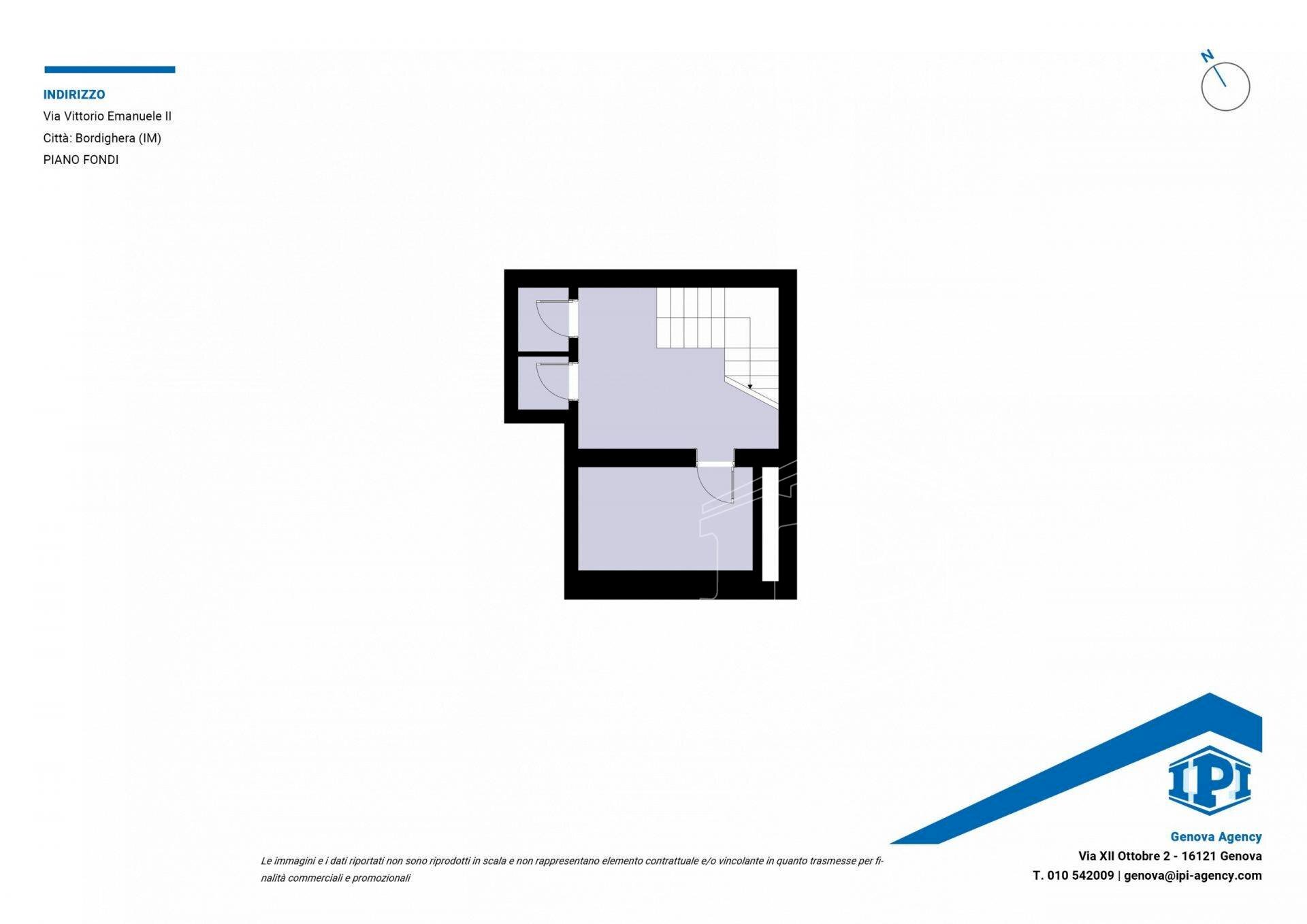 Locale Commerciale Via Vittorio Emanuele II, Bordighera - planimetria 1
