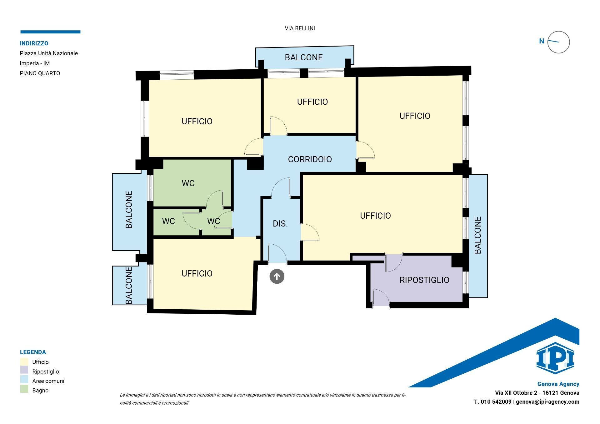 Ufficio Piazza Unità Nazionale, Imperia - planimetria 1