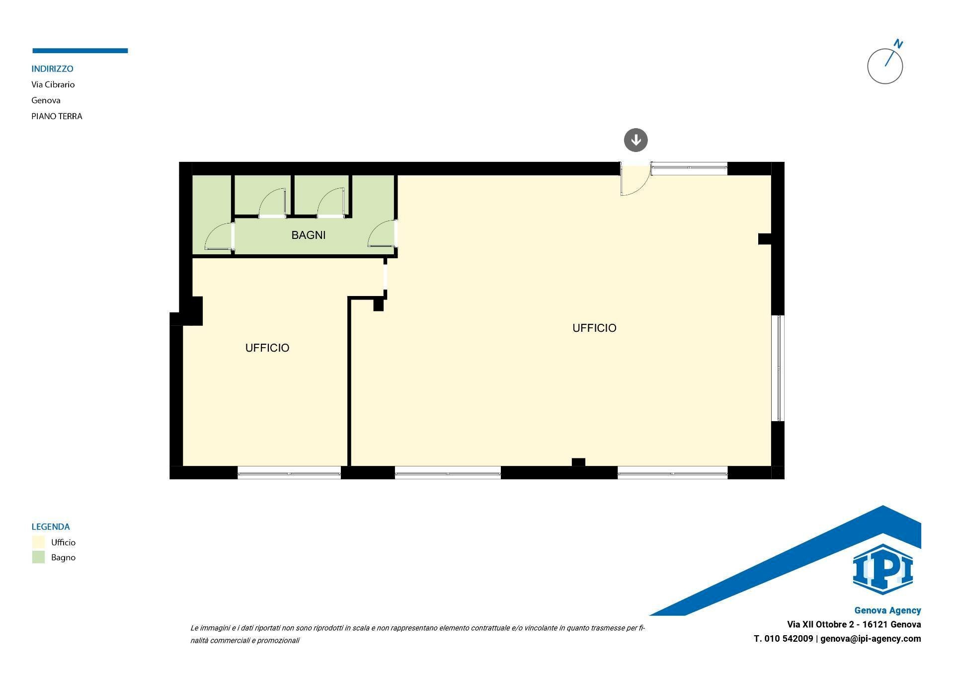 Ufficio Via Luigi Cibrario, Genova (zona Sestri Ponente) - planimetria 1