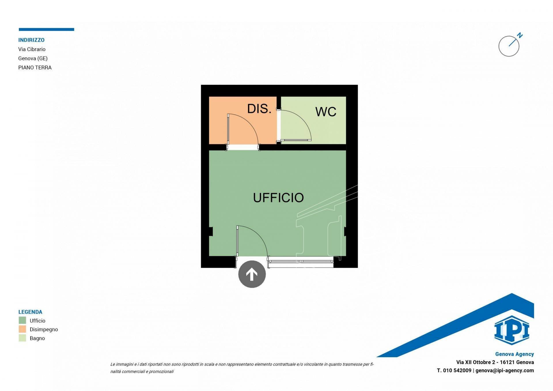 Ufficio Via Luigi Cibrario, Genova (zona Sestri Ponente) - planimetria 1