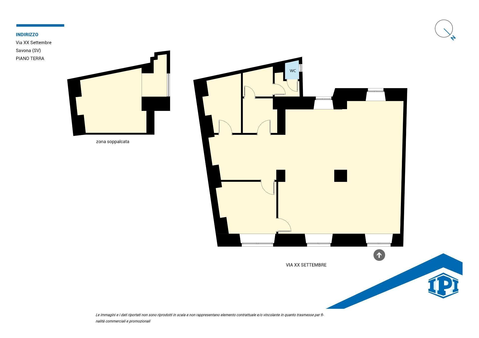 Locale Commerciale Via XX Settembre, Savona (zona Centro) - planimetria 1