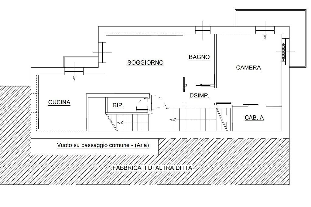 Trilocale Via Martiri della Libertà, Livorno Ferraris - planimetria 1