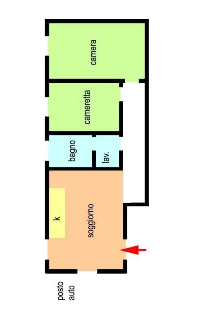 Three-room apartment strada Valdirodi, Ospedaletti - floor plans 1