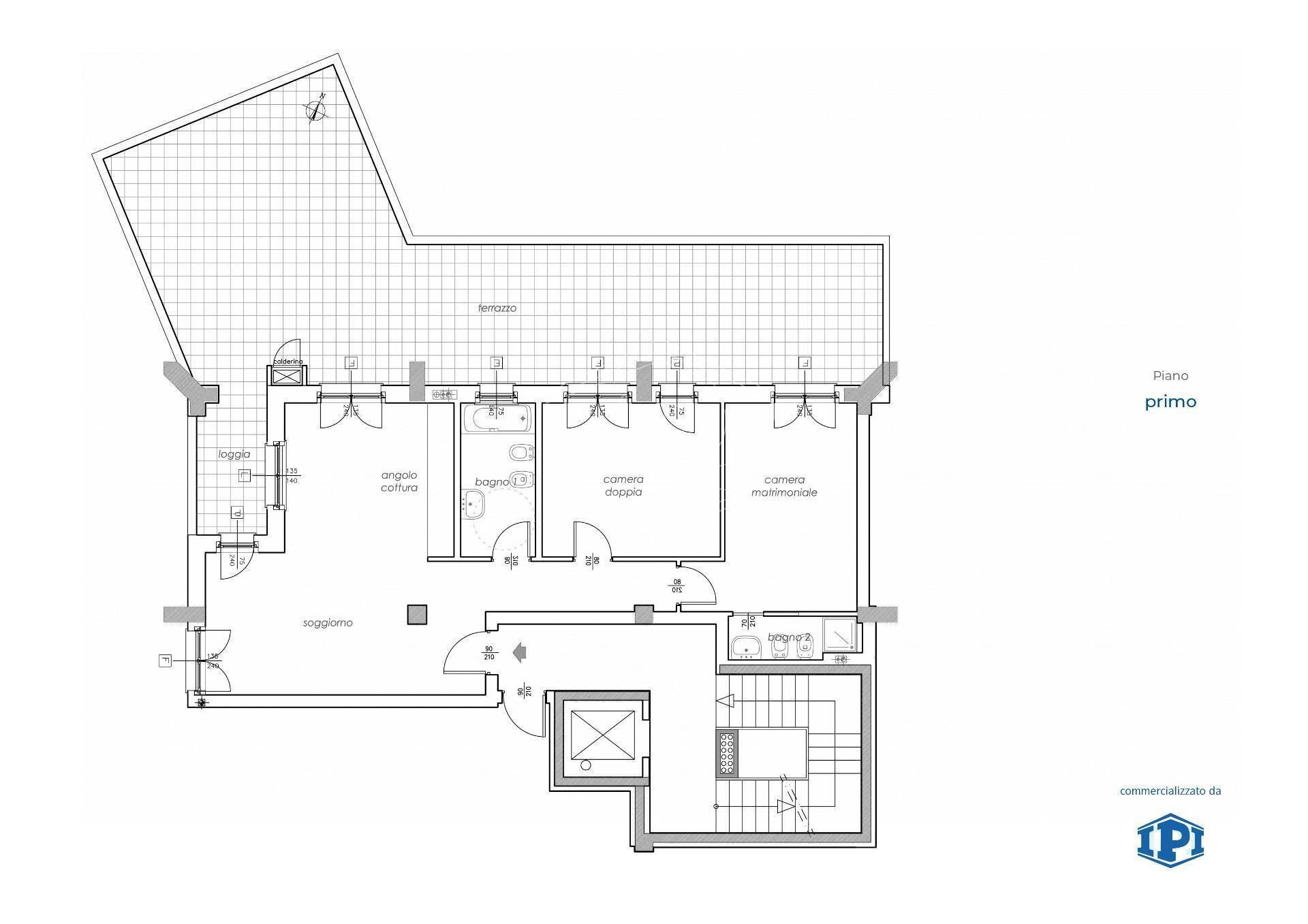 Trilocale Via Luigi Cibrario, Genova (zona Sestri Ponente) - planimetria 1