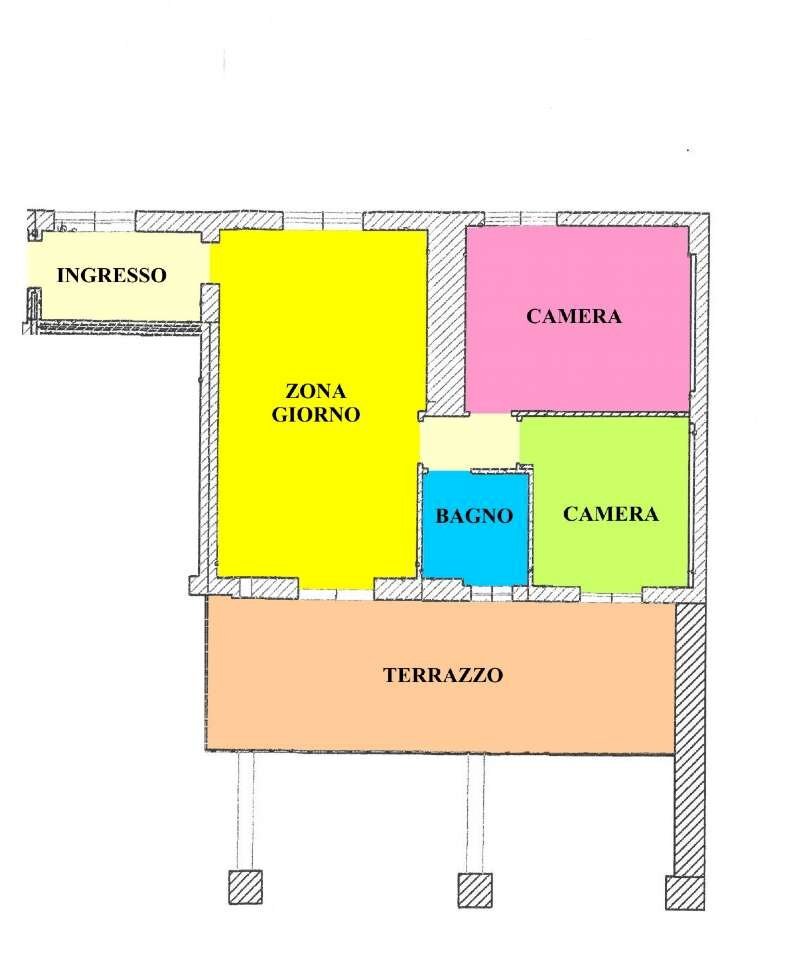 334 - Trilocale via zanini, Trescore Cremasco - planimetria 1