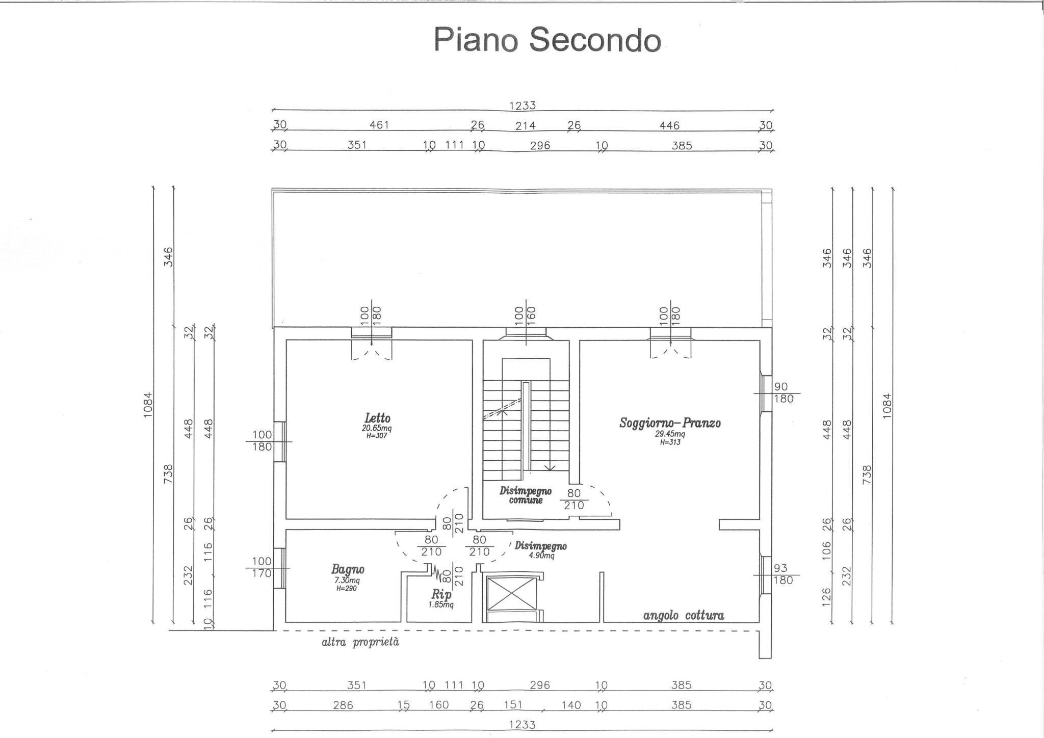 Bilocale via Felice Cavallotti, Carpi - planimetria 1