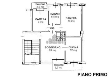 Planimetria piano primo - Appartamento vicolo Gatti, 1, Bosconero - foto 23