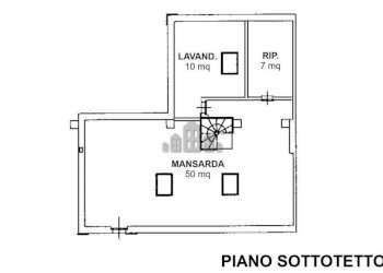 Planimetria sottotetto - Appartamento vicolo Gatti, 1, Bosconero - foto 24