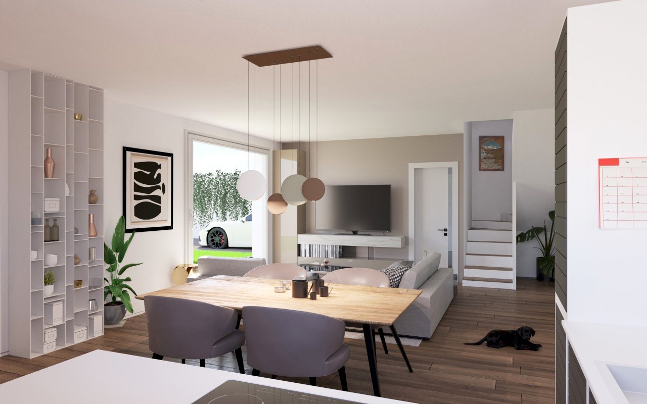 zona giorno - Villa a Schiera Via Roma, Malalbergo - foto 2