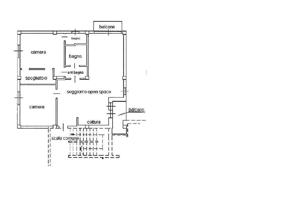 Trilocale Via G. Rossini, Ivrea - planimetria 1