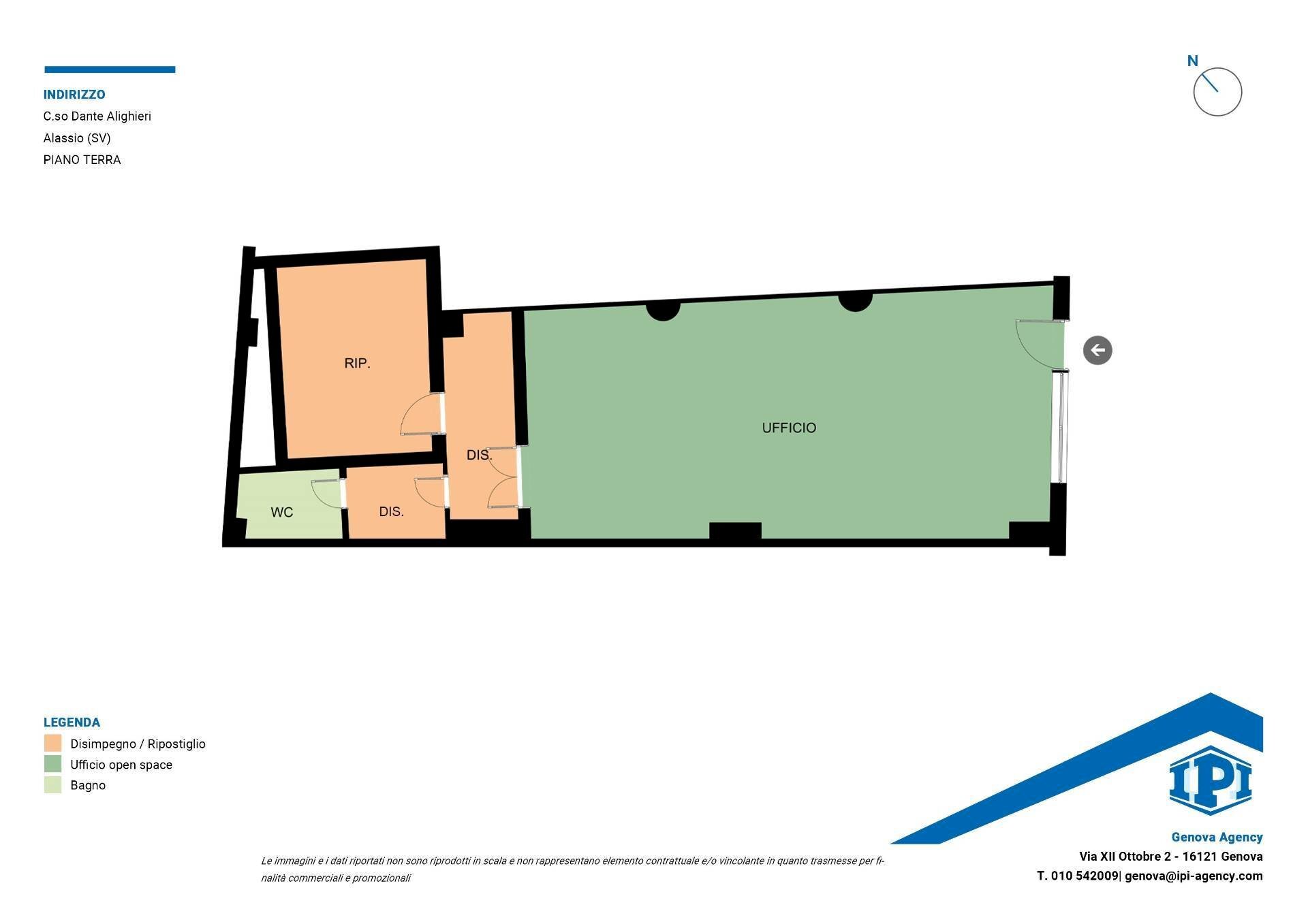 Locale Commerciale corso Dante Alighieri, Alassio - planimetria 1