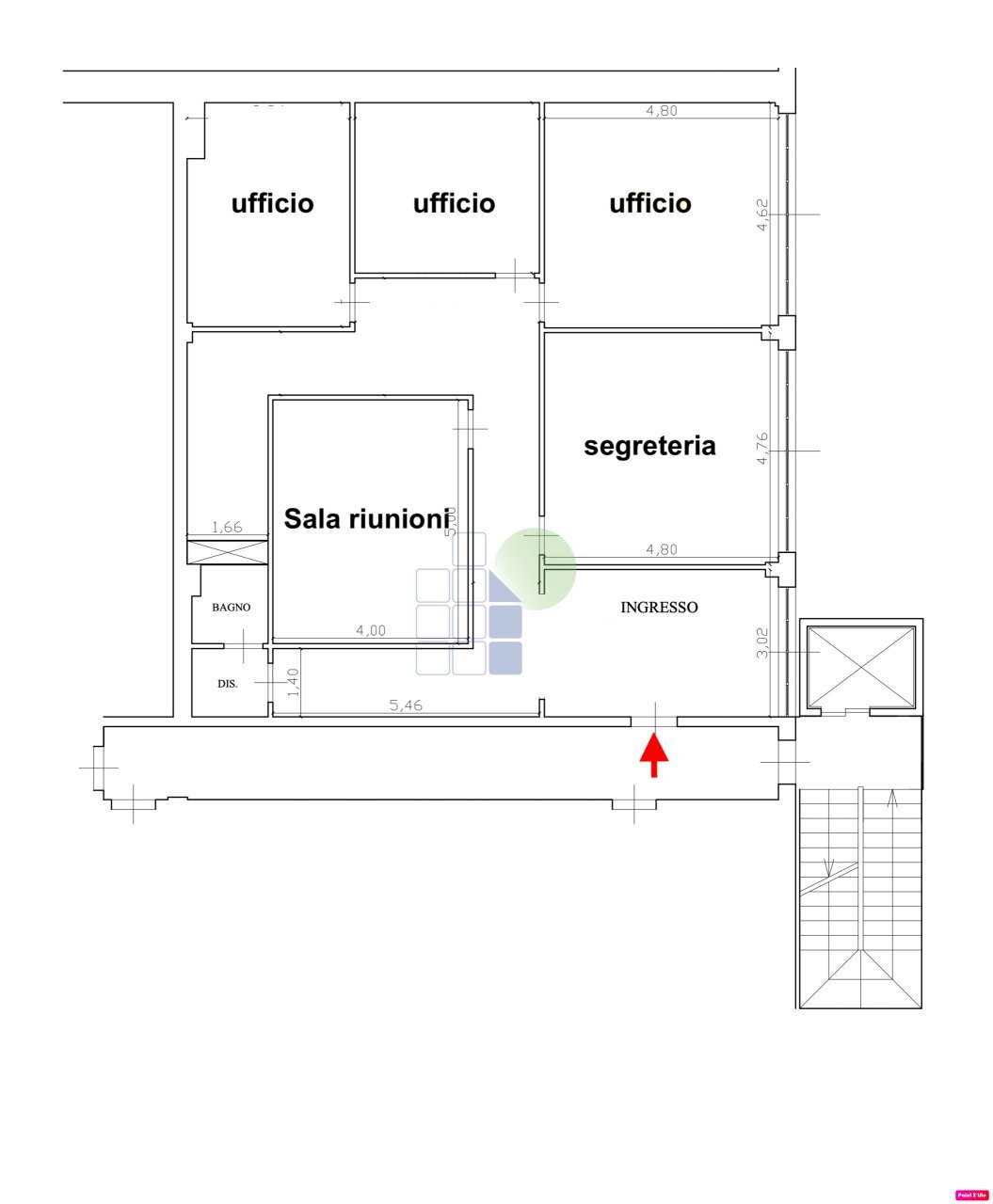 nicolodi.png - Ufficio Via Aurelio Nicolodi 52, Livorno - planimetria 1