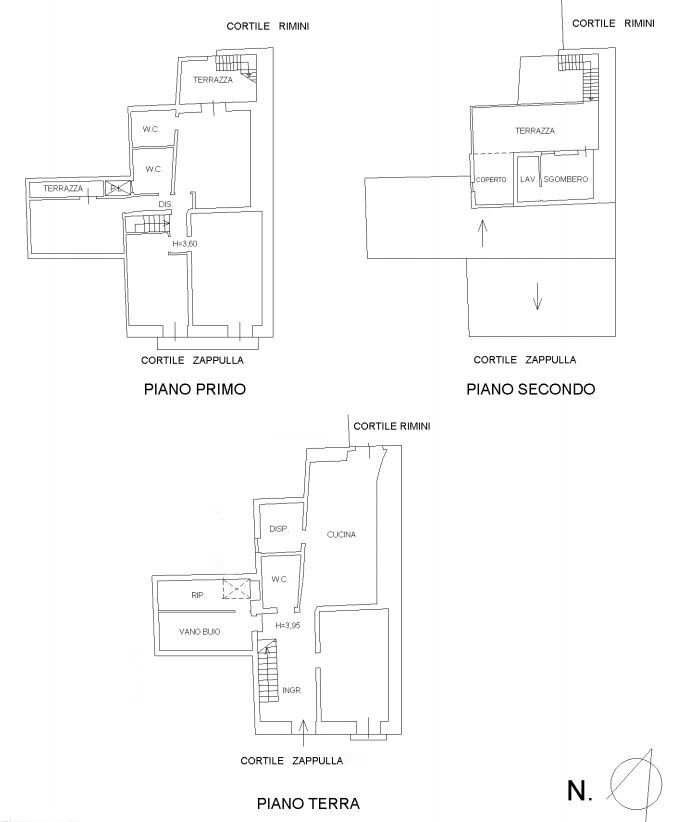 Independent house Cortile Zappulla, hamlet Avola Antica, Avola - floor plans 1