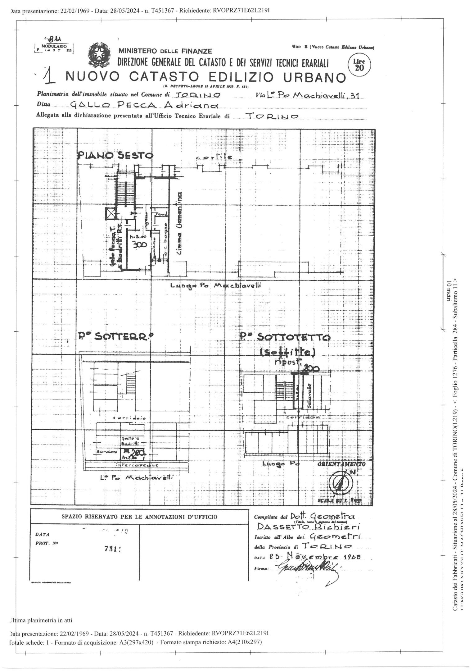 Bilocale Lungo Po Niccolò Machiavelli, 31, Torino (zona Vanchiglia) - planimetria 1