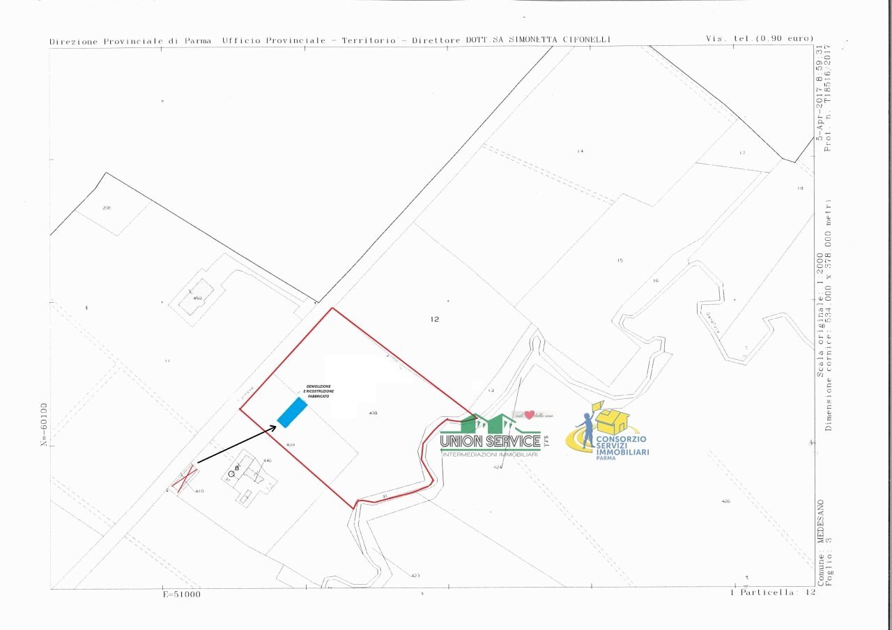 mappa.jpg - Building land Strada Cornaccina 50, Medesano - floor plans 1
