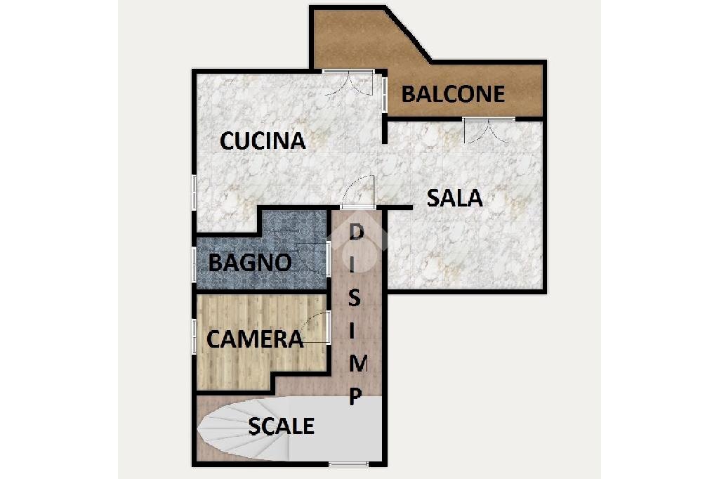 Three-room apartment Via Gen. Francesco Strata, Savignone - floor plans 1