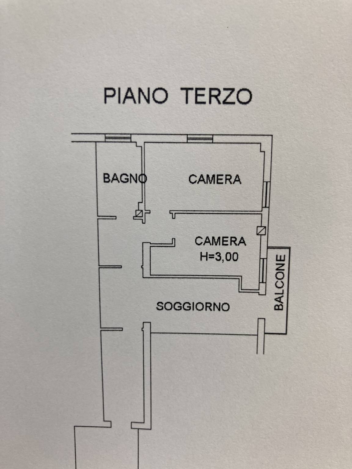 Three-room apartment via Savona, 1, Bologna (neighborhood Mazzini) - floor plans 1