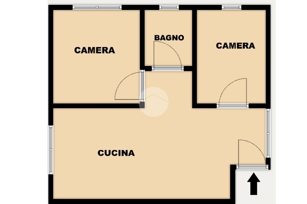 Three-room apartment Via Germano Jori, Genova (neighborhood Certosa) - floor plans 1